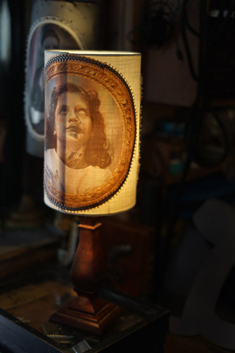 Lampe fait maison pied en bois